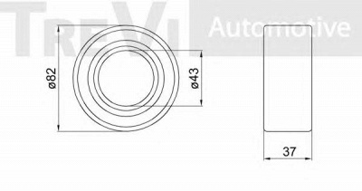 TREVI AUTOMOTIVE wb1248 -  Комплект подшипника ступицы колеса